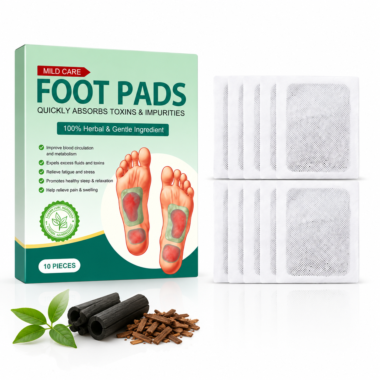 Herbal And Gentle Ingredient Detox Foot Pads